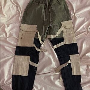 Fashion Nova Women’s Cargo Pants - Olive, Black, and Tan